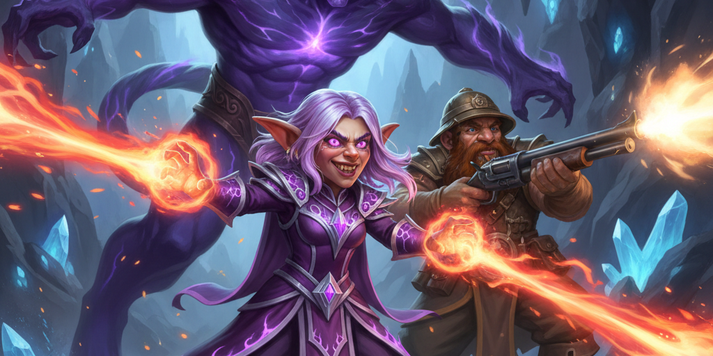 gobblyena destroying a delve with fire